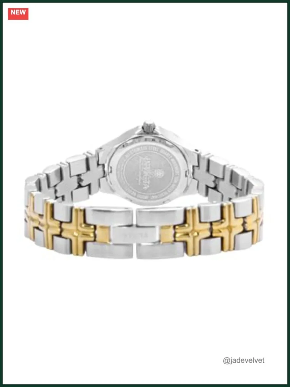 Swiss Quartz Crystal Accented Stainless Steel Women's Watch